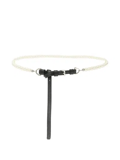 Ermanno Scervino Faux-pearl Leather Belt In White