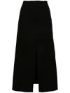 Ermanno Scervino Felted A-line Midi Skirt In Black