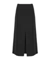 Ermanno Scervino Felted A-line Midi Skirt In Black