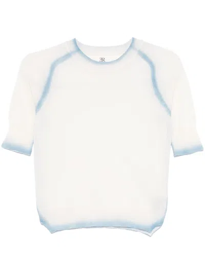 Ermanno Scervino Fine-knit T-shirt In Neutrals