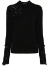 Ermanno Scervino Fitted Black Turtle-neck Sweater In Black