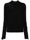 Ermanno Scervino Fitted Black Turtle-neck Sweater In Black