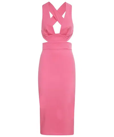 Ermanno Scervino Fitted Dress In Pink