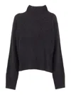 Ermanno Scervino Fitted Turtleneck Sweater With Soft Texture In Black
