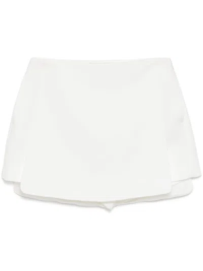 Ermanno Scervino Flap-front Skorts In White