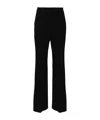 Ermanno Scervino Flared Crepe Trousers In Black