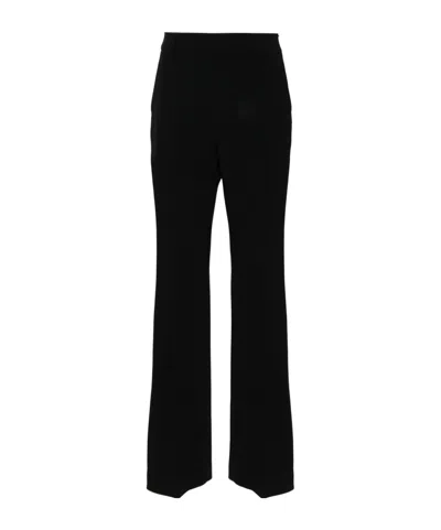 Ermanno Scervino Flared Crepe Trousers In Black