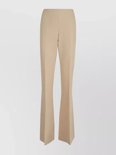 Ermanno Scervino Flared High-waisted Trousers For A Stylish Look In Beige