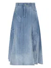 Ermanno Scervino Flared Midi Skirt In Blue