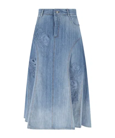 ERMANNO SCERVINO FLARED MIDI SKIRT