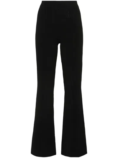 Ermanno Scervino Flared Silhouette Pants With Fitted Waist In Black