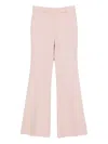 Ermanno Scervino Flared Wool Trousers In Pink