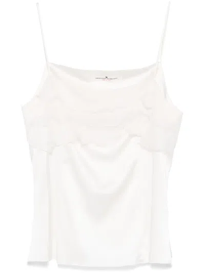 Ermanno Scervino Floral-appliqué Blouse In White
