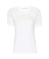 Ermanno Scervino Floral-appliqué Cotton T-shirt In White