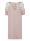 Ermanno Scervino Floral-appliqué Dress In Pink