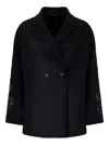 Ermanno Scervino Floral Appliqué Jacket In Black