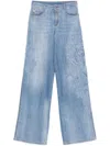 Ermanno Scervino Floral-appliqué Jeans In Blue