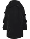 Ermanno Scervino Black Padded Design 3d Detailing Jackets In Black