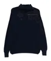 Ermanno Scervino Long-sleeved Sweater In Blue