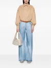Ermanno Scervino Floral-appliqué Shirt In Brown