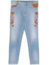 Ermanno Scervino Jeans Mit Blumendetail In Blau
