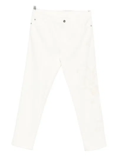 Ermanno Scervino Floral-detail Trousers In White