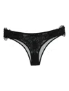 Ermanno Scervino Floral-embellished Briefs In Black