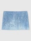 Ermanno Scervino Floral-embossed Miniskirt In Blue