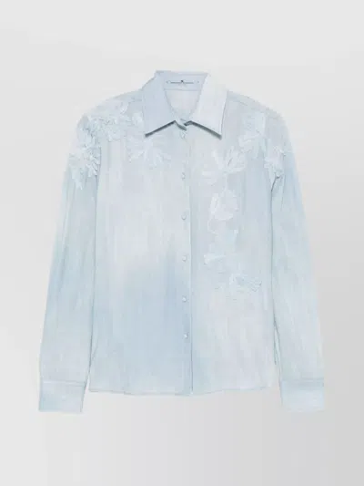 Ermanno Scervino Floral Embroidered Shirt Long Sleeves