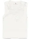 Ermanno Scervino Floral-embroidered Tank Top In White