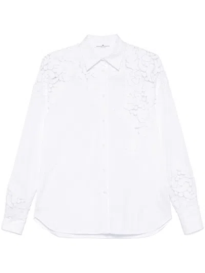 ERMANNO SCERVINO ERMANNO SCERVINO FLORAL EMBROIDERED WHITE SHIRT
