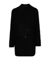 Ermanno Scervino Single-breasted Wool Coat With Elegant Embroidered Sleeves And Versatile Styling Op In Black