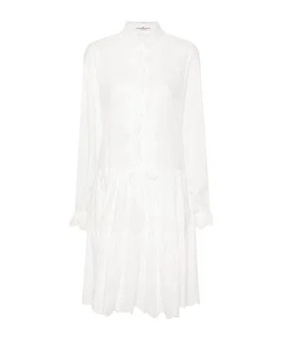 ERMANNO SCERVINO ERMANNO SCERVINO FLORAL-EMBROIDERED RUFFLED MINI DRESS