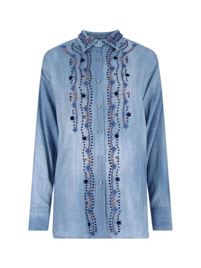 Ermanno Scervino Floral Embroidery Shirt