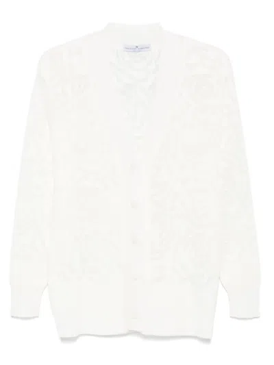 Ermanno Scervino Cardigan Mit Blumenjacquard In Nude