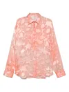 Ermanno Scervino Floral-jacquard Shirt In Pink