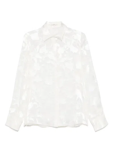 Ermanno Scervino Floral-jacquard Shirt In White