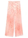 Ermanno Scervino Floral-jacquard Trousers In Pink