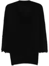 Ermanno Scervino Floral Lace-appliqué Top In Black