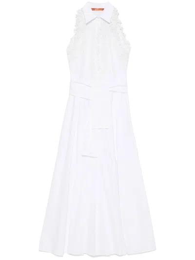 Ermanno Scervino Floral Lace-detail Maxi Dress In White
