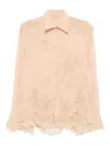 Ermanno Scervino Floral Lace-embellished Shirt In Neutral