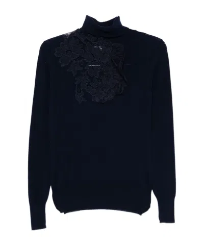 ERMANNO SCERVINO ERMANNO SCERVINO FLORAL-LACE HIGH-NECK JUMPER
