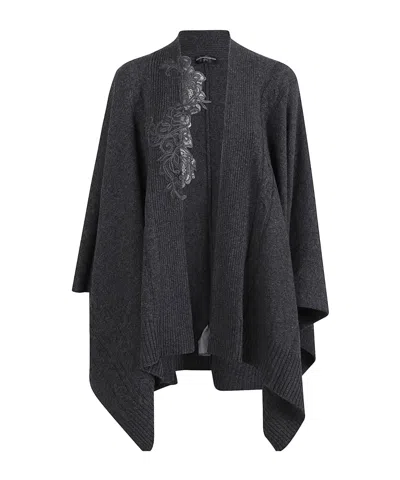 ERMANNO SCERVINO ERMANNO SCERVINO FLORAL-LACE KNITTED PONCHO