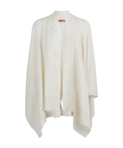 ERMANNO SCERVINO ERMANNO SCERVINO FLORAL-LACE KNITTED PONCHO