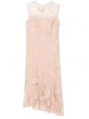 Ermanno Scervino Floral-lace Midi Dress In Pink