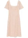 Ermanno Scervino Midikleid Aus Blumenspitze In Rosa
