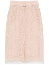 Ermanno Scervino Floral-lace Pencil Skirt In Neutrals