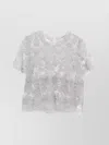 Ermanno Scervino Grey Lace-trimmed Short-sleeved T-shirt