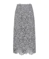 Ermanno Scervino Floral-lace Scalloped Hem Skirt In Gray