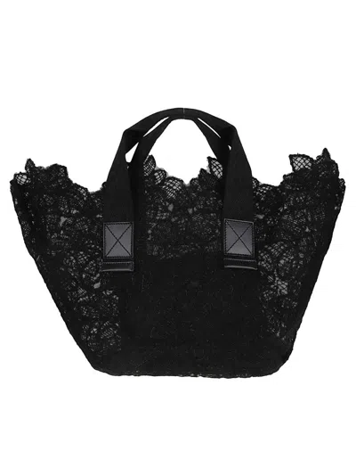 ERMANNO SCERVINO FLORAL LACE SHOPPING BAG